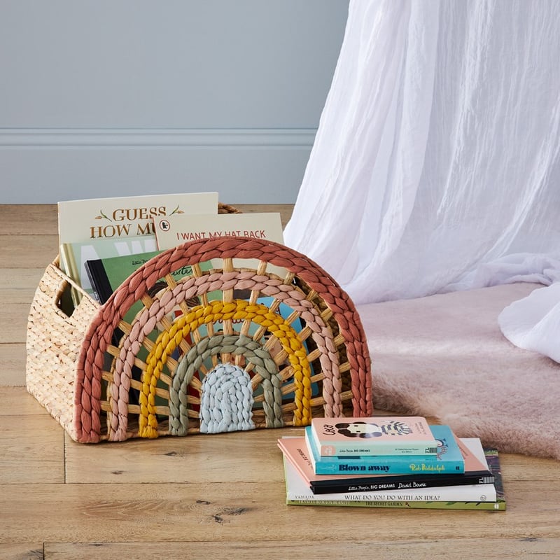 Painted Rainbow Storage Basket