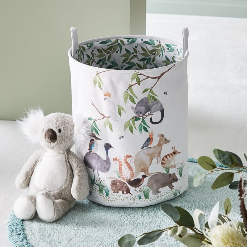 Aussie Native Animals Designer Printed Basket