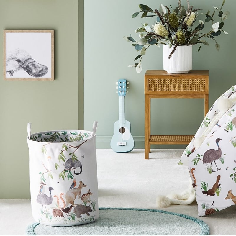 Aussie Native Animals Designer Printed Basket
