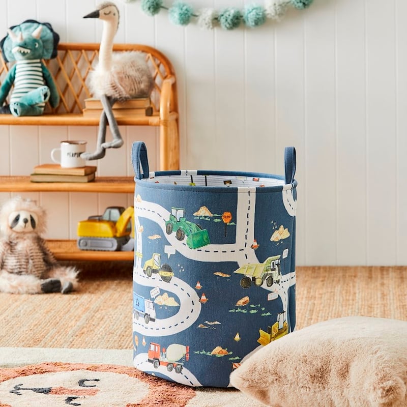 Truck Time Printed Designer Basket