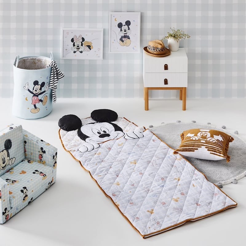 Disney Shaped Blue Mickey Sleeping Bag