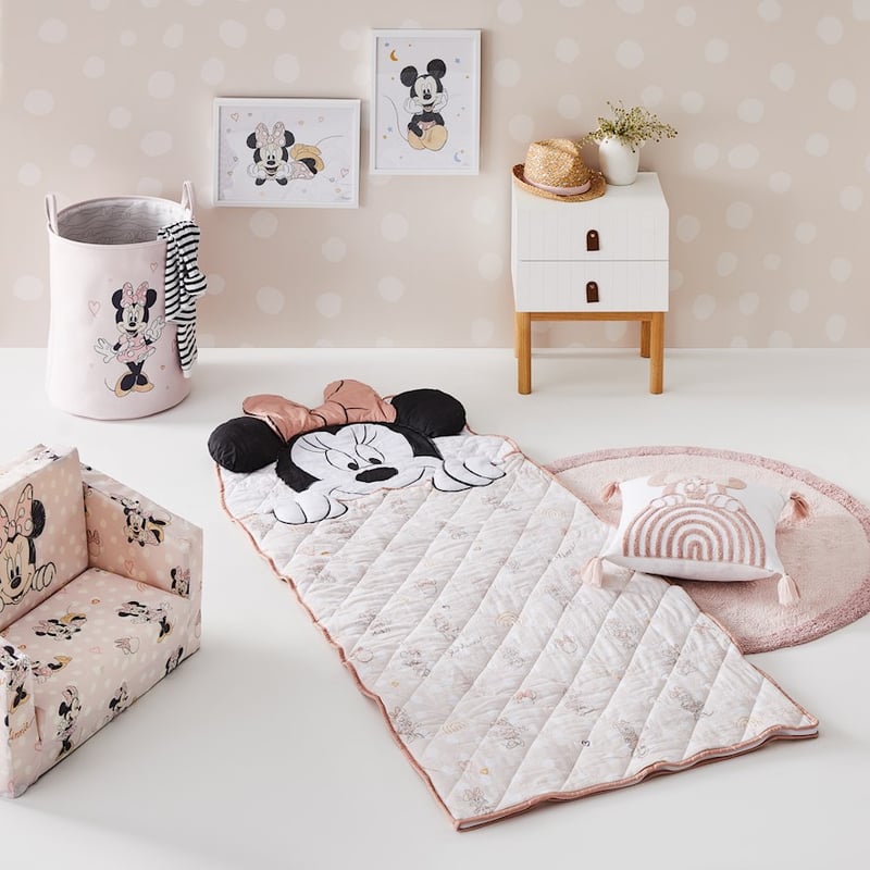 Disney Shaped Pink Minnie Sleeping Bag