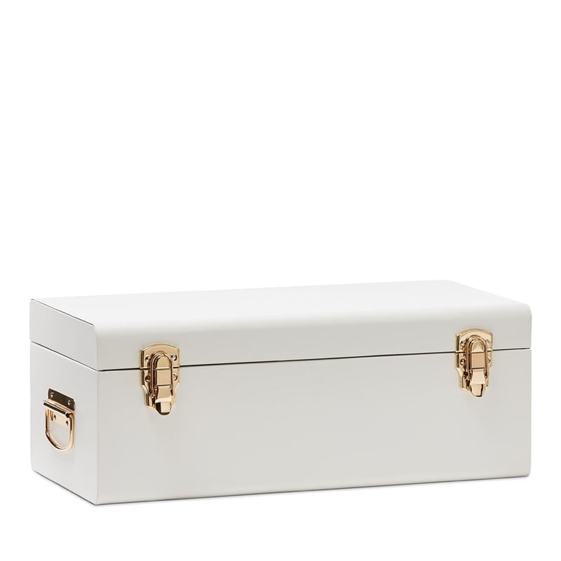 Metal Heirloom White Storage Trunks 