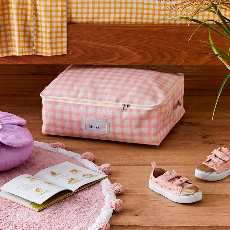 Pink Gingham Storage Bag