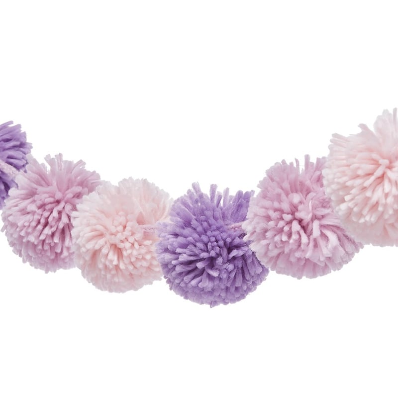 Designer Lilac Pom-Pom Garland