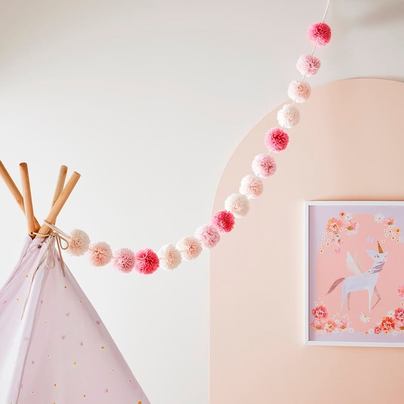 Designer Pinks Pom-Pom Garland