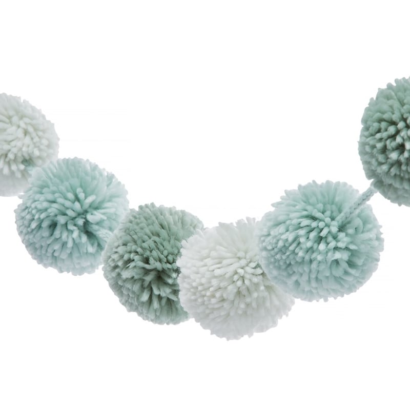 Designer Sage Pom Poms Garland