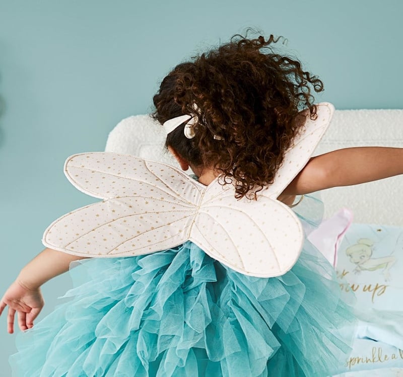 green emerald velvet dress White Fairy Costume Set for Girls