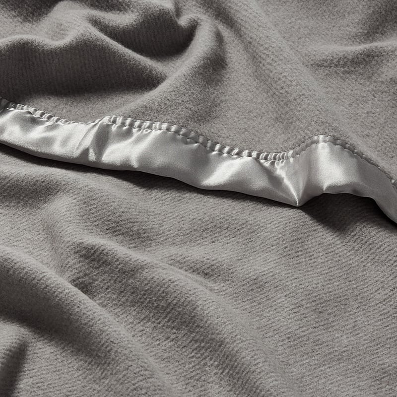 Bamboo Wool Blanket in Pale Grey 