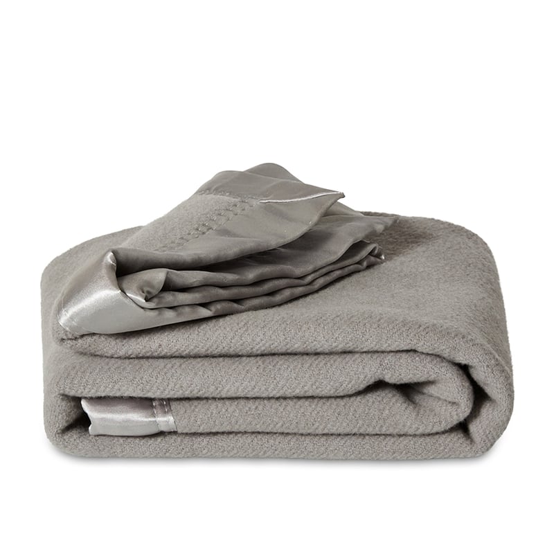 Bamboo Wool Blanket in Pale Grey 