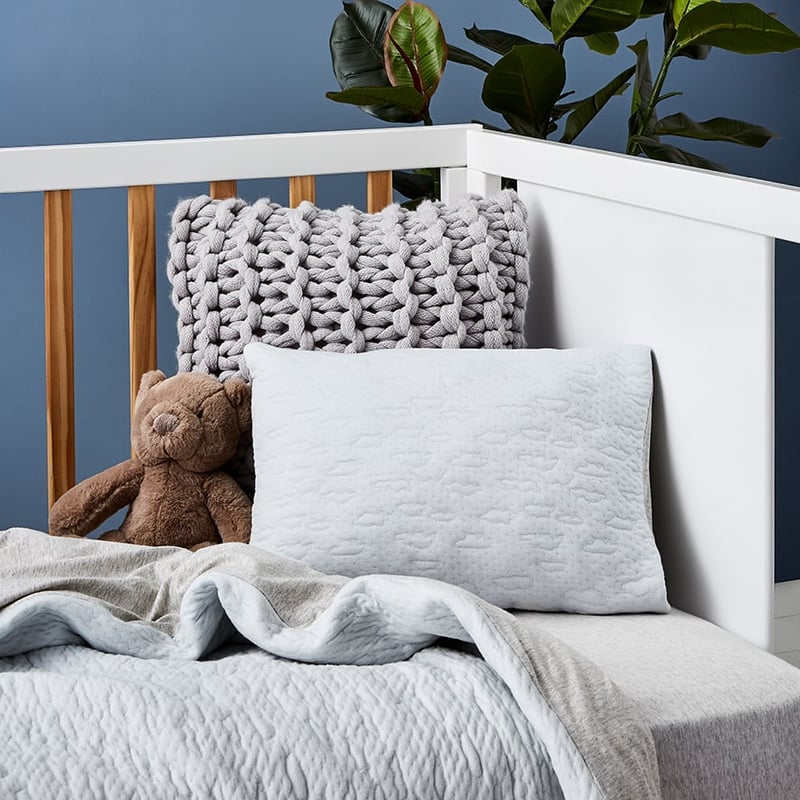 Jersey Cloud Cot Blue & Grey Quilt Cover Set