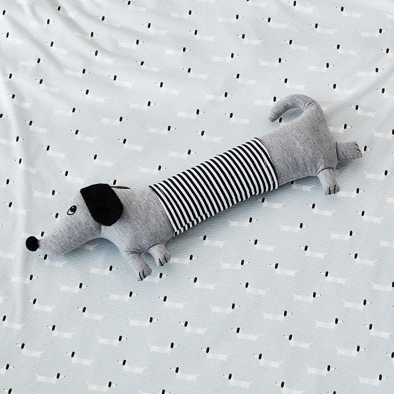 Sausage Dog Powder Blue Cot Quilt Cover Set