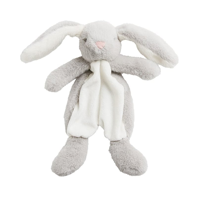 Plush Grey Bunny Baby Comforter