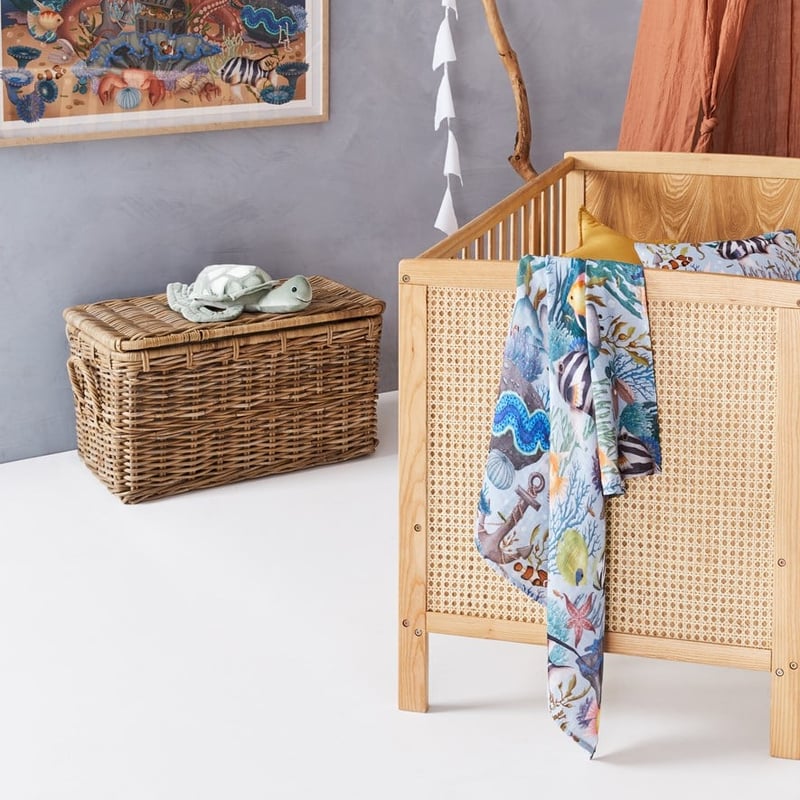 Fleur Harris Treasure Reef Organic Cotton Muslin Swaddle 2 Pack