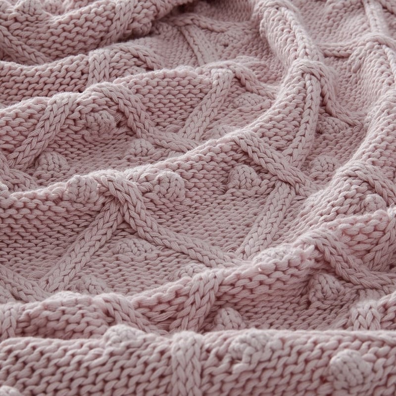 Remi Dusty Pink Organic Cotton Baby Blanket