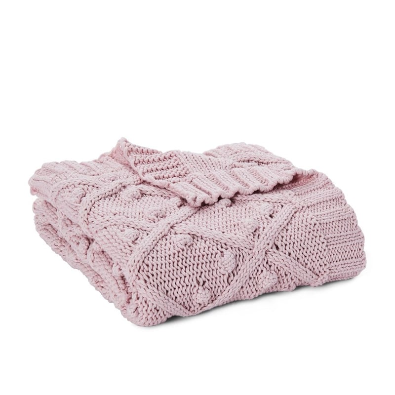 Remi Dusty Pink Organic Cotton Baby Blanket