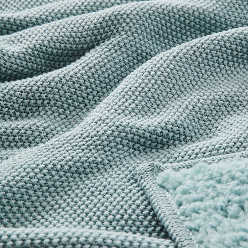 Eden Moss Stitch Sage Baby Blanket