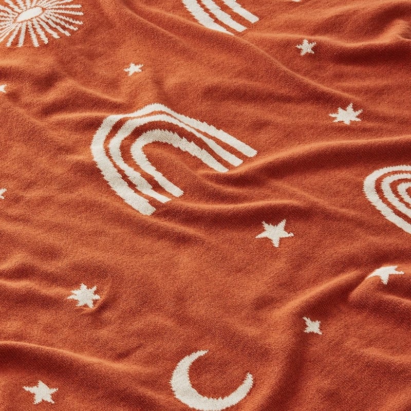 Novelty Clay Rainbow Galaxy Organic Cotton Baby Blanket 