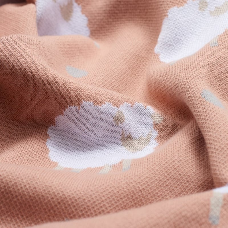Novelty Nutmeg Sheep Organic Cotton Baby Blanket