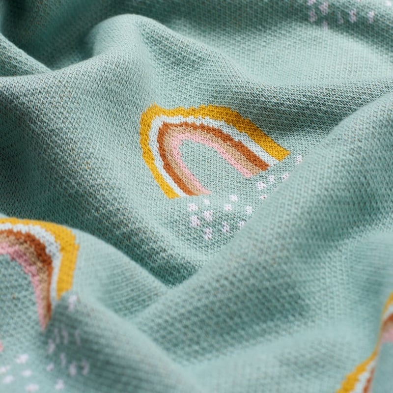 Rainbow Sage Organic Cotton Novelty Baby Blanket