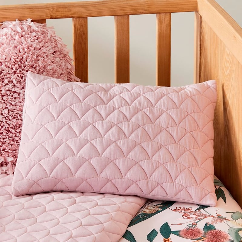Frankie Jersey Quilted Violet Pink Cot Quilt Cover Set