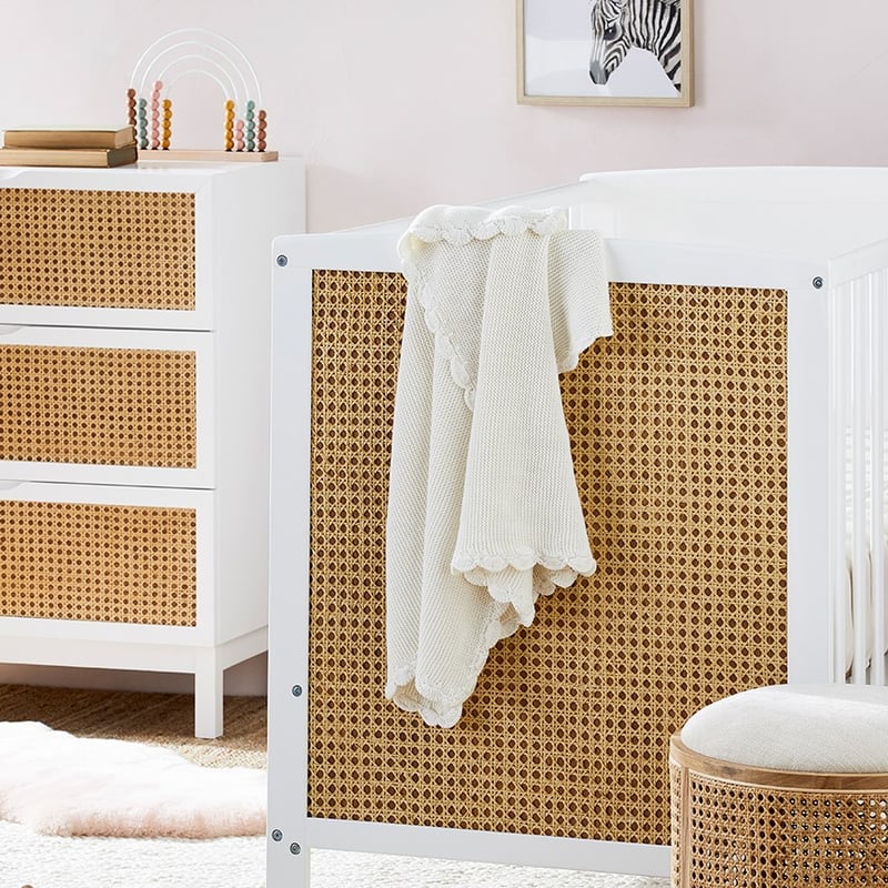 Lennox Ivory Organic Cotton Baby Blanket