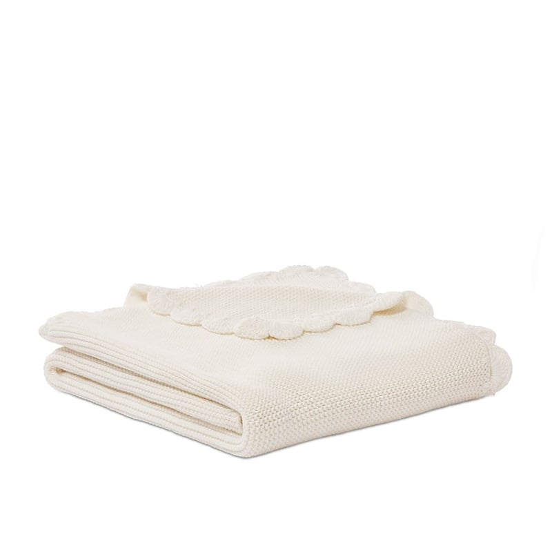 Lennox Ivory Organic Cotton Baby Blanket