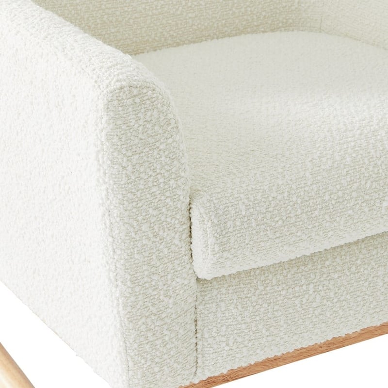 Boucle White Rocking Chair