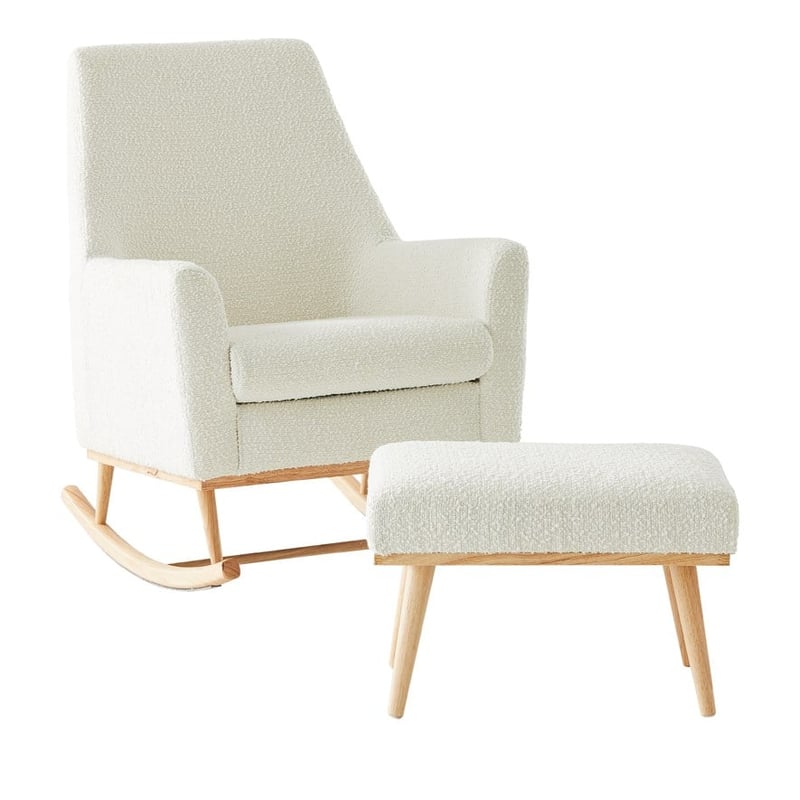 Boucle White Rocking Chair