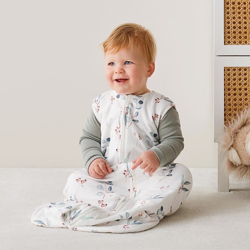 Baby Native Leaves Cotton Jersey Sleeping Bag