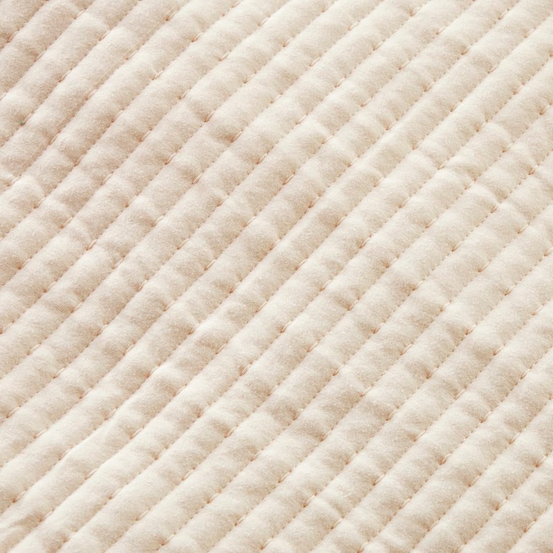 Boston Natural Jersey Quilted Cot Quilt Cover Set