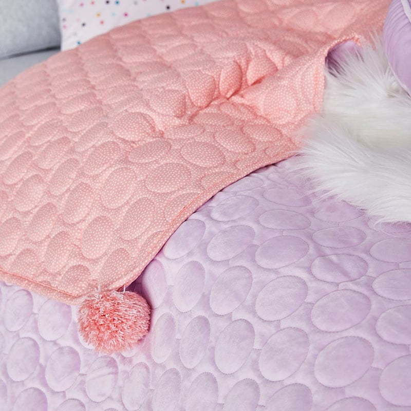 Cambridge Cot Velvet Coverlet Lilac 