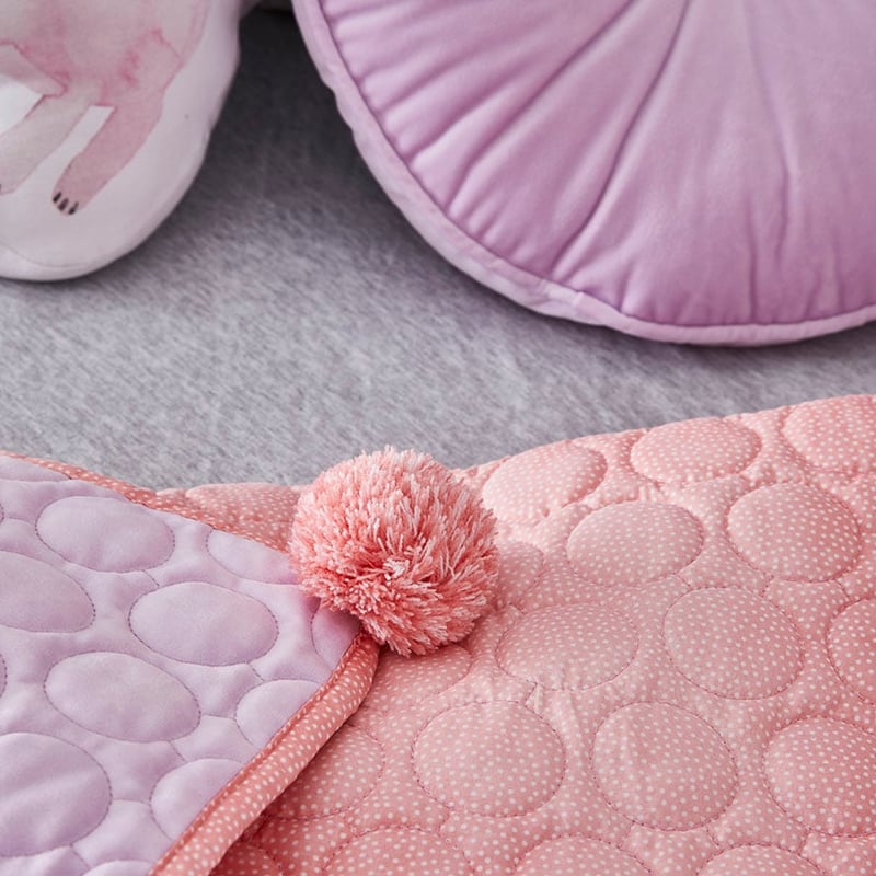 Cambridge Cot Velvet Coverlet Lilac 