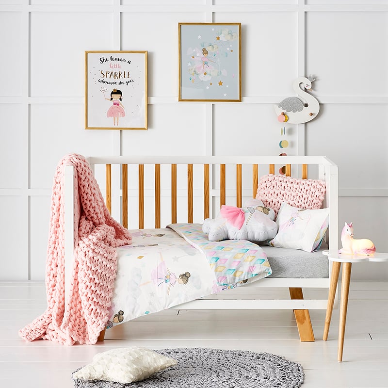 Harlequin Fairy Cot Quilt Cover Set