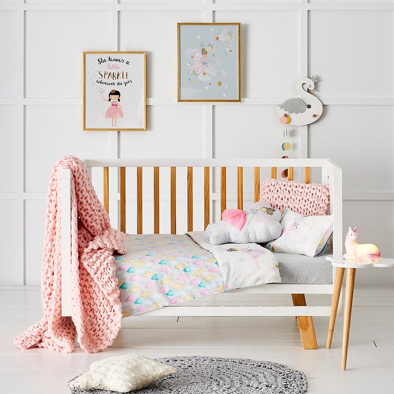 Harlequin Fairy Cot Quilt Cover Set