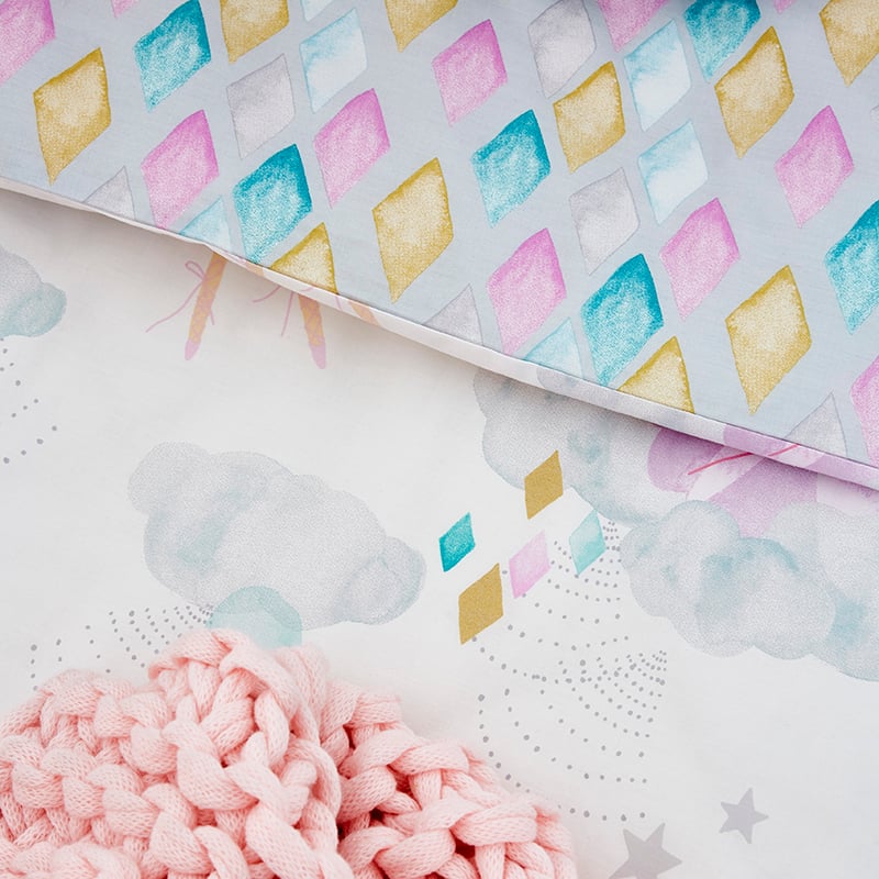 Harlequin Fairy Cot Quilt Cover Set