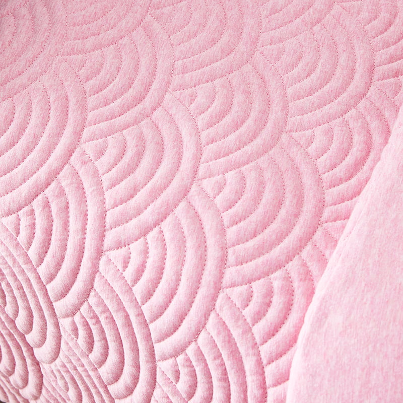 Camille Cot Jersey Quilted Pink Quilt Cover Set