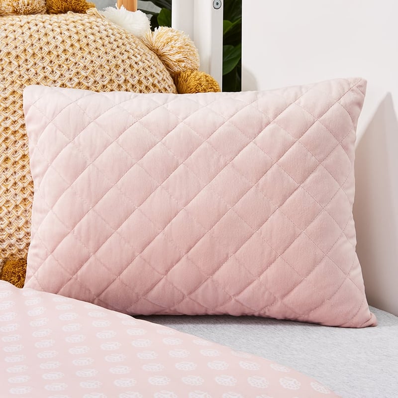 Lucy Velvet Cot Quilt Cover Set Pink