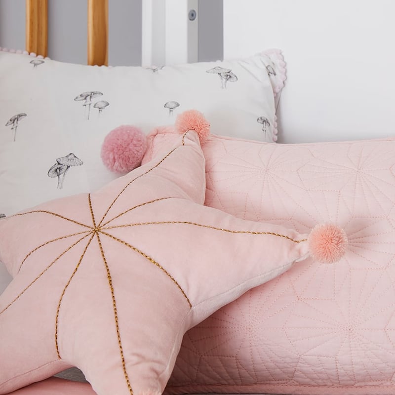 Isabella Cot Quilted Quilt Cover Set Rose