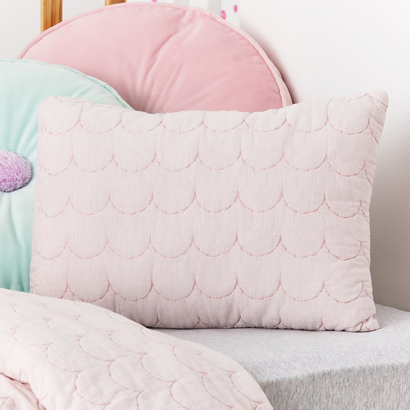 Elodie Quilted Cot Pink Quilt Cover Set