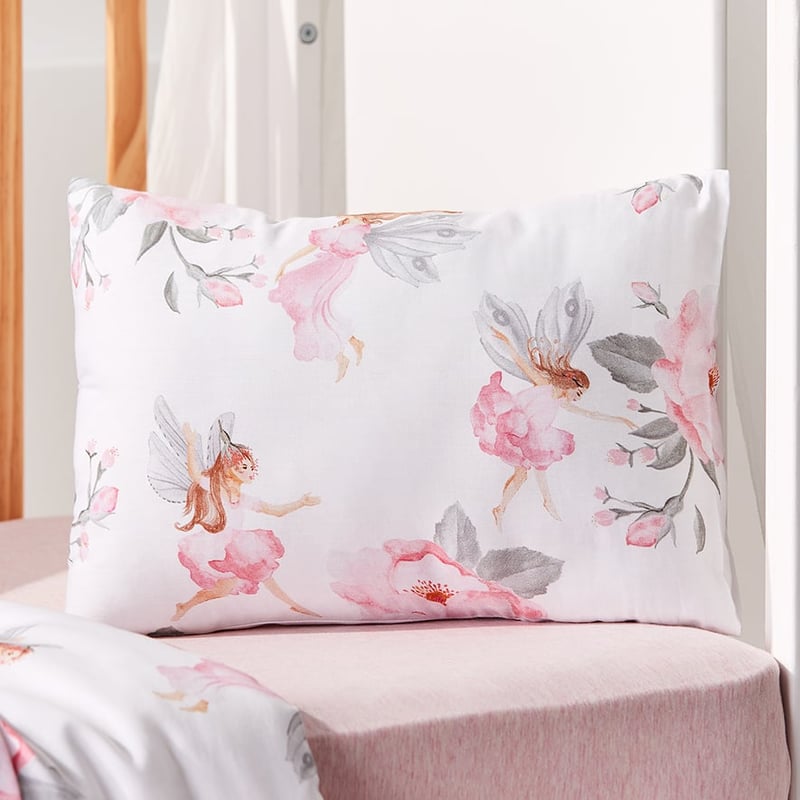 Fairy Rose Cot Quilt Cover Set White