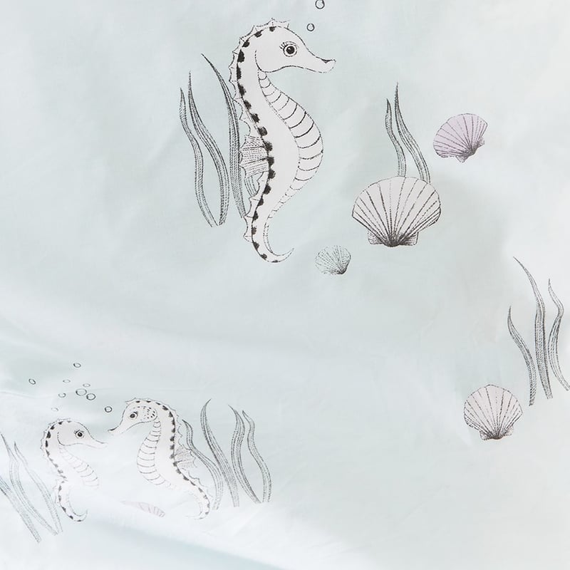 Little Mermaid Sparkle Shell Pink Cot Quilt Cover Set