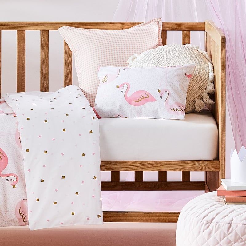 Flamingo Queen Pink Cot Quilt Cover Set