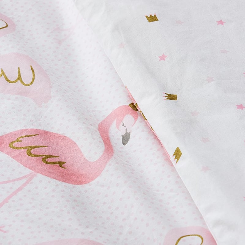 Flamingo Queen Pink Cot Quilt Cover Set