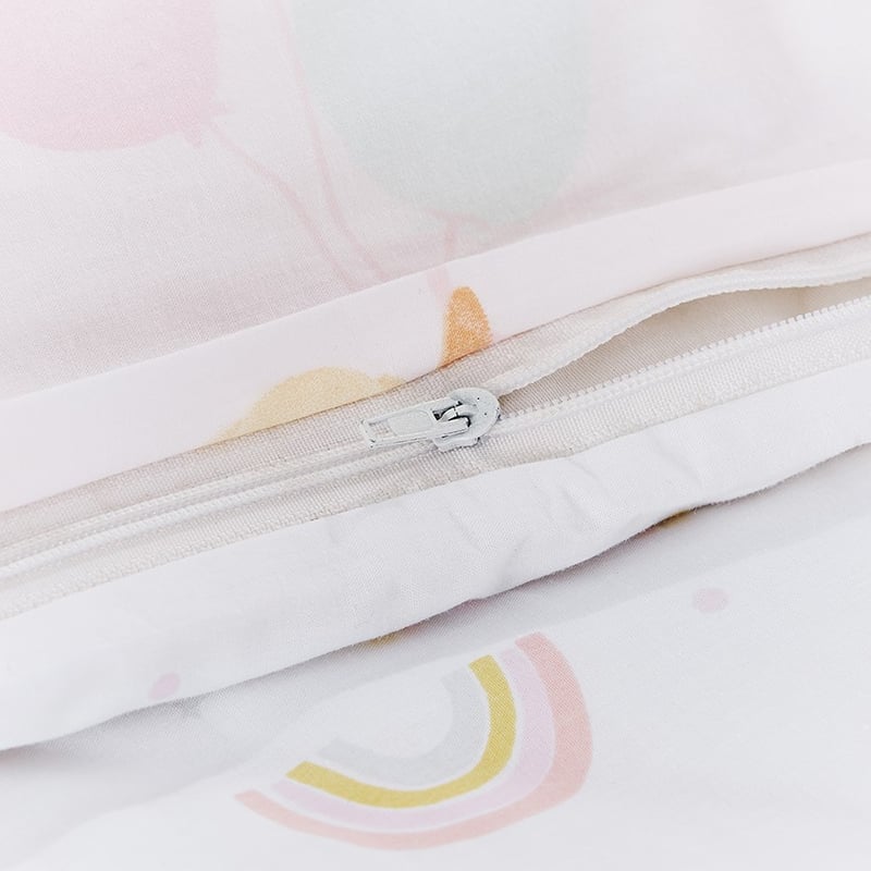 Balloon Bunny Shell Pink Cot Quilt Cover Set