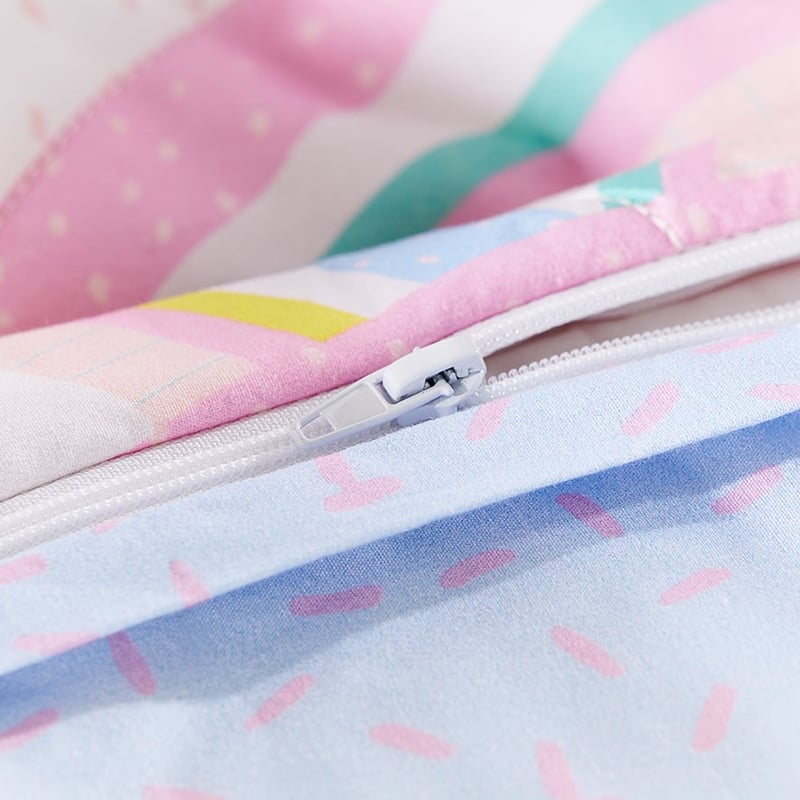 Rainbow Quilted Cot Quilt Cover Set