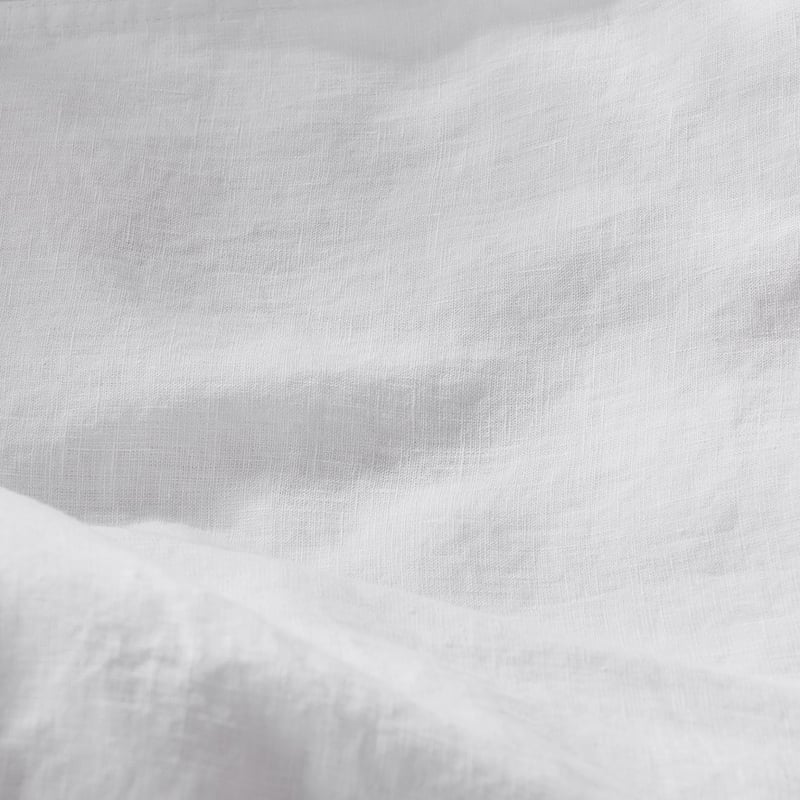 Vintage Washed Linen White Cot Quilt Cover Set