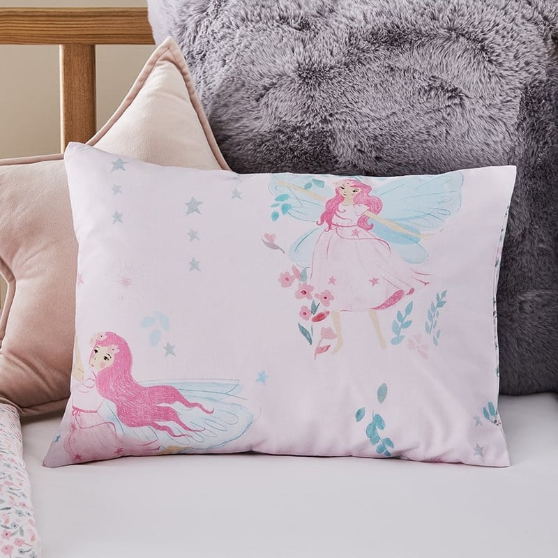 Enchanted Fairy Muted Pink Cot Quilt Cover Set