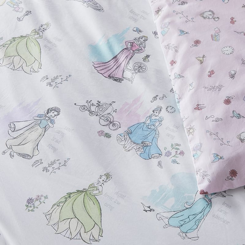 Disney Princess Castle White Cot Quilt Cover Set