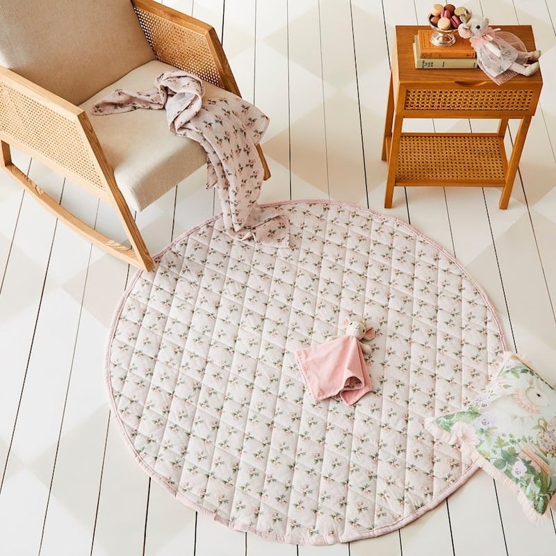 Fleur Harris Garden Party Pink Quilted Play Mat